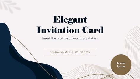 Elegant Invitation Card presentation template - Google Slides PowerPoint Elegant Invitation Card, Powerpoint Pictures, Graduation Invitations Template, Invite Template, Google Slides Themes, Template Google, Formal Invitation, Presentation Template Free, Elegant Invitations