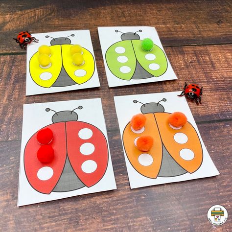 Insect Activity Pack - Pre-K Printable Fun Ladybug Games, Insect Activity, Picnic Activities, Folder Activities, Insects Preschool, Bugs Preschool, Insect Activities, May Crafts, Shape Sort