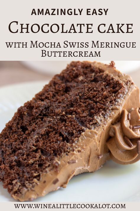 Mocha Swiss Meringue Buttercream, Mocha Cakes, Butter Ganache, Chocolate Fantasy, Swiss Buttercream, Big Cake, Mocha Cake, Sweet Temptation, Cake Hacks