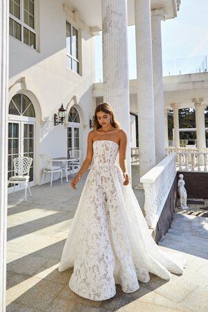 Floral Embellished Wedding Dress, All Over Lace Wedding Dress, Amalfi Coast Wedding Dress, Chunky Lace Wedding Dress, Floral Pattern Wedding Dress, Floral Strapless Wedding Dress, Strapless Lace Wedding Dress Fitted, Strapless Lace Ballgown Wedding Dress, Strapless Wedding Dress Lace