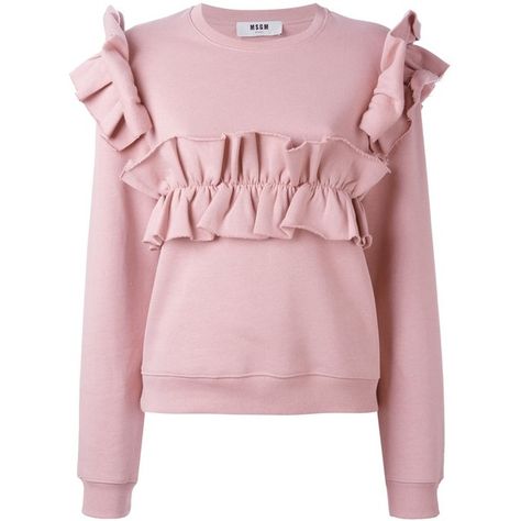 MSGM Ruffled Sweatshirt (2.295.605 IDR) ❤ liked on Polyvore featuring tops, hoodies, sweatshirts, pink top, flutter-sleeve top, msgm, pink sweatshirts and ruffle sweatshirt Pink Polyvore, Ruffled Sweatshirt, Pink Sweatshirts, Womens Sweatshirts Fashion, Designer Sweatshirts, Frill Tops, Women's Sweatshirts, Lovely Tops, Flutter Sleeve Top