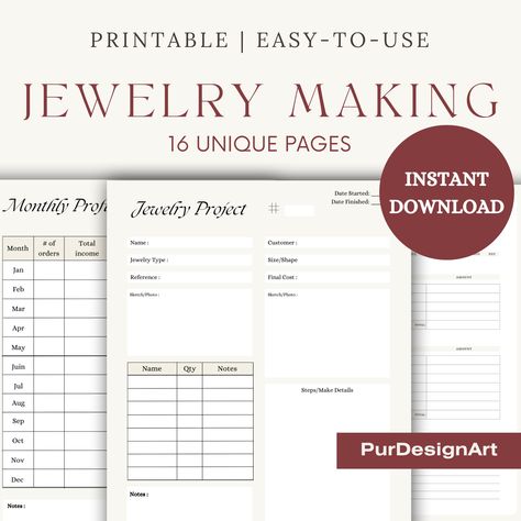 Jewelry Making Log, Jewelry Template, Business Bundle, Jewelery Business, Business Catalog, Order Form Template, Printable Tracker, Jewelry small business, catalog template, Invoice template, jewelry customer form, jewelry journal, business notes Jewelry Journal, Invoice Layout, Business Catalog, Jewelry Small Business, Project Journal, Journal Business, Catalog Template, Printable Tracker, Jewelry Template