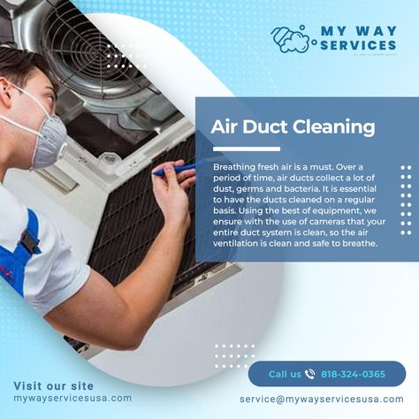 Air Duct Cleaning | My Way Services Tree Removal Service, Air Duct Cleaning, Clean Air Ducts, Air Ducts, Air Ventilation, Duct Cleaning, Air Duct, Clean Air, Home Maintenance