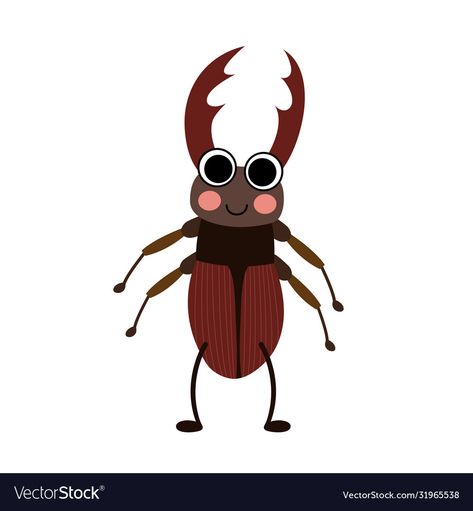 Beetle Cartoon, Bugs Drawing, Stag Beetle, Character Vector, Animal Cartoon, Color Pencil Drawing, Big Picture, Cartoon Character, Olaf The Snowman