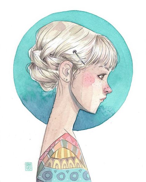 Character Design Girl, Interesting Art, Painting Inspiration, Painting & Drawing, Art Sketches, Art Girl, Art Inspo, Watercolor Art, Art Reference