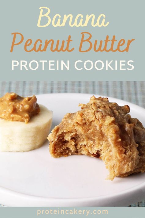 Quick And Easy Cookies, Peanut Butter Banana Cookies, High Protein Peanut Butter, Peanut Butter Protein Cookies, Healthy Protein Snacks, Delicious Clean Eating, Protein Muffins, Protein Powder Recipes, Protein Desserts