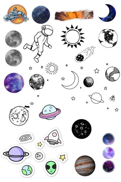 Galaxy Stickers Printable, Maps Aesthetic, Sticker Printable, Science Stickers, Aesthetic Galaxy, Galaxy Theme, Birthday Cake Topper Printable, Amazon Decor, Instagram Feed Ideas Posts