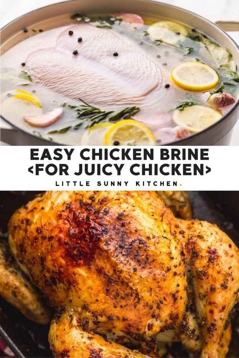 Easy Chicken Brine, Best Chicken Brine, Roasted Chicken Whole, Chicken Brine Recipe, Chicken Brine, Chicken Whole, Whole Chicken Recipe, Brine Chicken, Whole Chicken Recipes