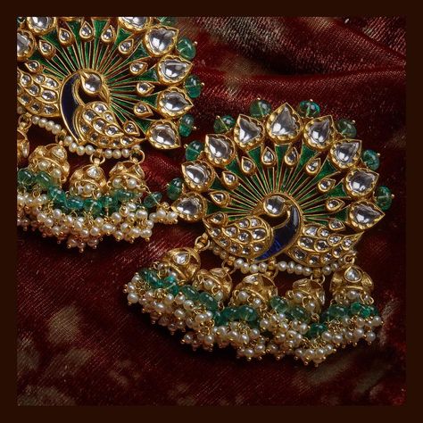 Sabyasachi Jewelry, Sabyasachi Mukherjee, Indian Jewelry Earrings, Sabyasachi Jewellery, Peacock Earrings, Indian Jewellery Design Earrings, Antique Jewelry Indian, Bridal Fashion Jewelry, Indian Jewellery Design