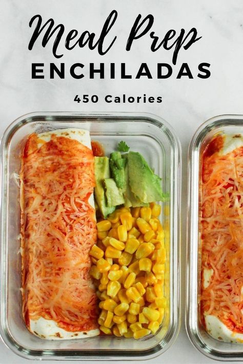 Meal Prep Enchiladas, Mexican Easy, Lazy Meal Prep, Healthy Lunch Meal Prep, Dinner Meal Prep, Packed Lunch, College Meals, Easy Healthy Meal Prep, Prepped Lunches