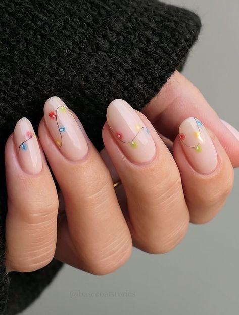 Fairy Lights Nails, Fairy Light Nails, Clover Nails, Lights Nails, Nails 2025, Hippie Nails, Light Nails, Simple Gel Nails, Work Nails