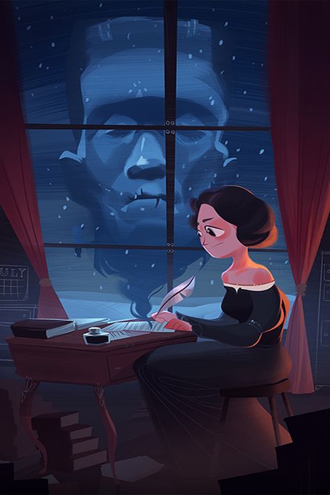 Frankenstein Mary Shelley Book, Mary Shelley Aesthetic, Villa Diodati, Frankenstein Mary Shelley, Frankenstein Art, Mary Shelley Frankenstein, English Projects, Frankenstein's Monster, Women Writing