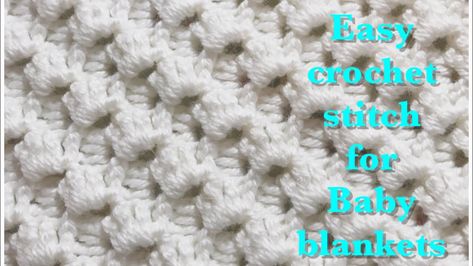 [Video Tutorial] Beautiful Crystal Waves Crochet Stitch For Fast And Easy Baby Blankets - Knit And Crochet DailyKnit And Crochet Daily Slanted Crochet Stitch, Alpine Blanket, Stitch Watch, Berry Stitch, Crochet Edging Tutorial, Crochet Fan, Waves Crochet, Shell Crochet, Crochet Ripple Blanket