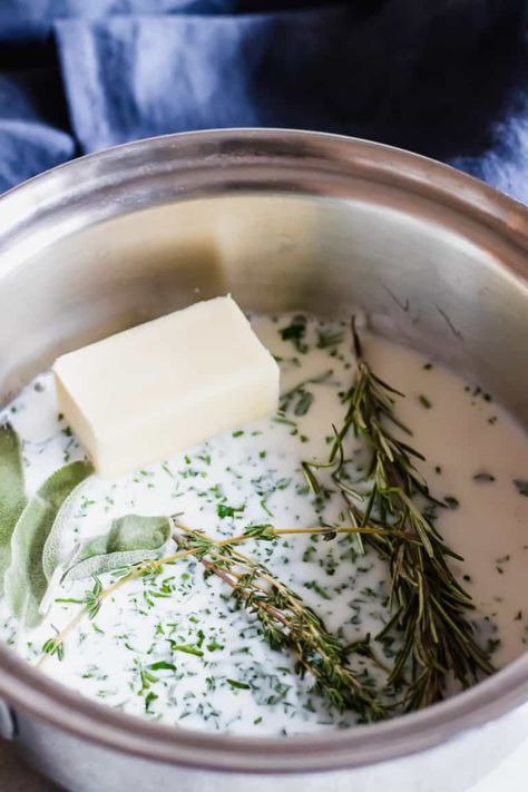 Garlic Herb Mashed Potatoes - House of Yumm Savory Mashed Potatoes, Unique Thanksgiving Dishes, Garlic Herb Mashed Potatoes Recipe, Herb Mashed Potatoes Recipe, Herb Mashed Potatoes, Potato Loaded, Potato Stacks Recipes, Garlic Herb Mashed Potatoes, Rosemary Mashed Potatoes