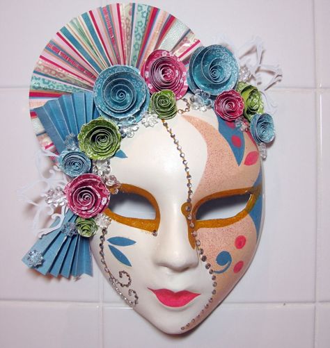 making masks | ... mask with hotrocks, paper fans and lots of roly rosies from the Mascara Design Ideas, Face Mask Design Art, Go Green Posters, Diy Masquerade Mask, Paper Mask Diy, Make A Christmas Wreath, Paper Face Mask, Cool Face Mask, Face Mask Design Ideas