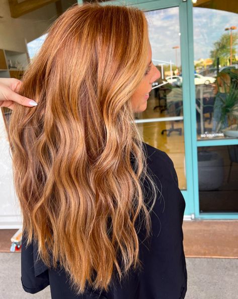 50+ Spicy Red Hair Ideas You Must Try This Season - Prada & Pearls Natural Red Hair With Babylights, Balayage On Natural Red Hair, Baby Lights On Red Hair, Natural Light Red Hair, Level 7 Copper Hair, Light Red Hair With Highlights, Lived In Red Hair, Natural Red Balayage Hair, Red Head Long Hair