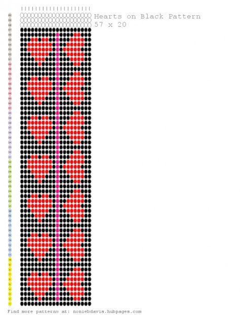 Beautiful bead weaving patterns with simple heart designs.  These patterns are used for seed bead square stitch or bead looms. Seed Bead Square Stitch, Bead Square Stitch, Free Bead Loom Patterns, Beading Loom Patterns, Indigenous Studies, Loom Beading Patterns, Bead Looming, Bead Loom Designs, Loom Jewelry