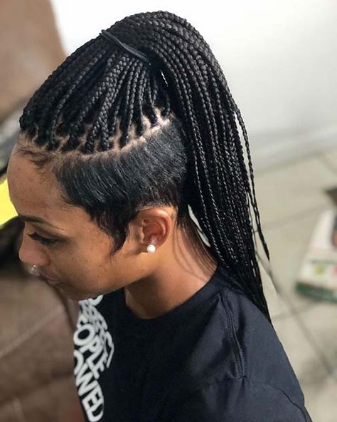 Box Braids Shaved Sides, Braids Updo, Braids With Shaved Sides, Shaved Side Hairstyles, African Hair Braiding Styles, Box Braids Hairstyles For Black Women, Braids Hairstyles Pictures, Side Hairstyles, Box Braids Styling