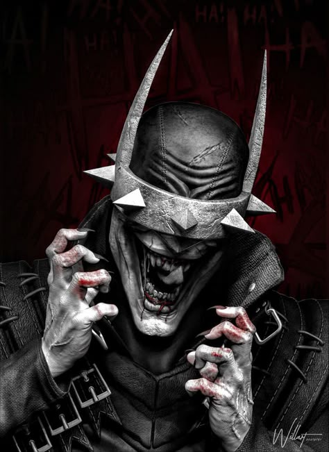 ArtStation - Batman who laughs Evil Batman, The Batman Who Laughs, Batman Who Laughs, Batman Metal, Evil Clown, Temecula California, Theme Tattoo, Evil Villains, Batman Artwork