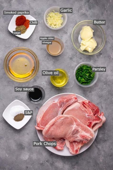 Bake Pork Chops Recipes, Marinated Pork Chop Recipes, Honey Garlic Pork Chop Recipes, Porkchop Marinade Recipes Sauces, Honey Pork Chop Recipes, Bone Pork Chop Recipes, Pork Easy Recipes, How To Cook Pork Chops, Pork Chop Meal Ideas