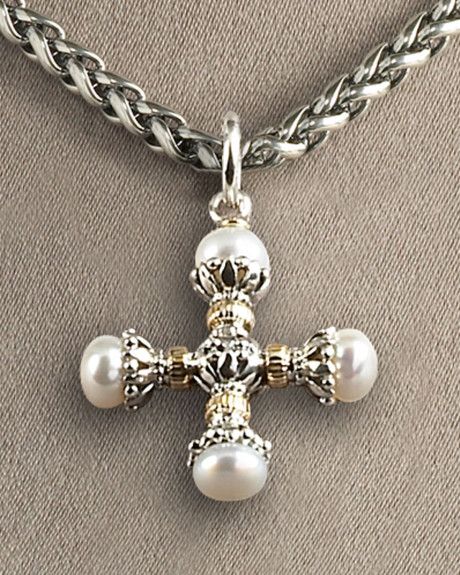 Konstantino Pearl Maltese Cross Pendant in White - Konstantino Jewelry, Silver Rings With Stones, Judith Ripka, Maltese Cross, Cross Jewelry, Religious Jewelry, Necklaces For Women, Online Sale, Lampwork Beads