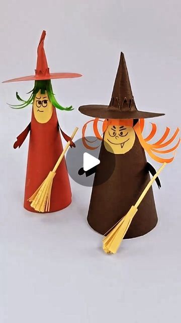 Itsy Bitsy Artsy I Art & Craft I Creative DIY on Instagram: "Halloween witch making inspiration. 🎃✂️🎨🖌 Dive into creativity with these  paper crafted witches! Perfect for kids fun DIY. This origami tutorial will have you hooked.  . . 📌Follow me for more : ➡️ @itsy_bitsy_23 ➡️ @itsy_bitsy_23 ➡️ @itsy_bitsy_23 . . #PaperCraft #paperdiy #OrigamiFun #KidsCrafts #CraftingWithKids #CreativeKids #ColorfulCreativity #FunWithPaper #EasyCrafts #DIYArt #CraftyKids #CraftTutorial #ArtAndCraft #PaperArt #ParentChildHandmade #CraftyIdeas #CraftInspiration #HandmadeWithLove #CreativeMinds #CraftyFun #ArtForKids#paperdiy #origami #DIYProjects #KidsCrafts #papercrafting #paperwitch #witchdiy #craftwitch #craftymom" Paper Broom Craft, Witch Arts And Crafts For Kids, Witch Crafts For Kids, Paper Witches, Origami Witch Hat, Construction Paper Witch Crafts, Origami Halloween, Origami Witch, Diy Halloween Witch