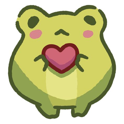 frog, cottagecore aesthetic, cottagecore frog, cute frog, frog drawing, frog illustration, cute frog drawing, kawaii frog, valentines frog, adorable, kawaii frog drawing, kawaii drawing, soft, cottagecore drawing Frog Heart, Cute Frog, Frog T Shirts, Cute Frogs, Aesthetic Stickers, Cute Illustration, Animal Drawings, Hand Drawn, Cute Animals