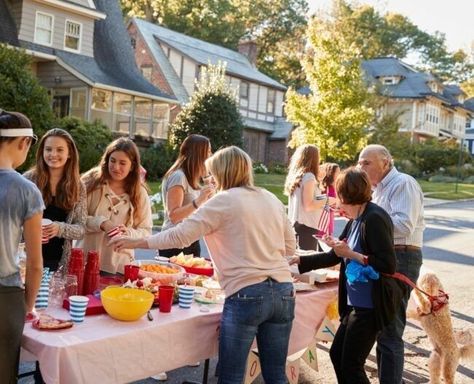 The neighborhood block party deserves a comeback. Here are the steps to hosting a festive, safe celebration that will have neighbors raving for months to come... Neighborhood Block Party Ideas, Block Party Ideas, Welcome New Neighbors, Neighborhood Activities, Family Time Ideas, Summer Block Party, Neighborhood Block Party, Dancing In The Street, Neighborhood Party