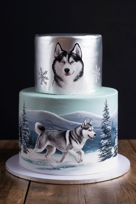 Howl-worthy Siberian Husky Cake Designs for Dog Lovers Wolf Cakes For Kids, Dog Birthday Cake Ideas, Husky Cake, Wolf Cake, Scorpio Zodiac Facts, Dog Birthday Cake, Husky Lover, Creative Cake Decorating, Birthday Cake Ideas