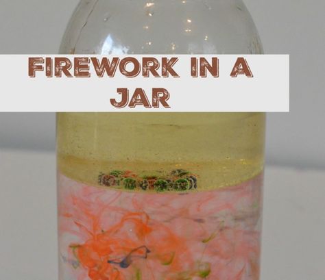 Firework in a jar Bonfire Night Crafts, Germs Activities, Books Science, New Year's Eve Activities, Fireworks Craft, Science Kids, Experiments Kids, Science Experiments For Preschoolers, Toddler Class