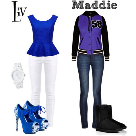 A fashion look from September 2014 featuring blue shirt, sports jacket and blue jeans. Browse and shop related looks. Maddie Rooney, Dove Cameron Style, Nerdy Outfits, Liv And Maddie, Disney Inspired Fashion, Star Clothing, Best Friend Outfits, Disney Inspired Outfits, Bff Outfits