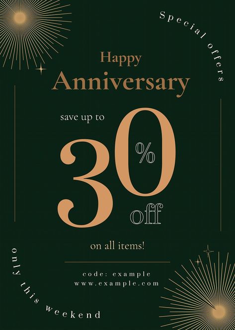 Anniversary Design Ideas, Anniversary Banner Design, Anniversary Sale Poster, Anniversary Graphic Design, Anniversary Poster Design, Sales Poster, Sale Poster Design, Anniversary Post, Promotion Poster Design