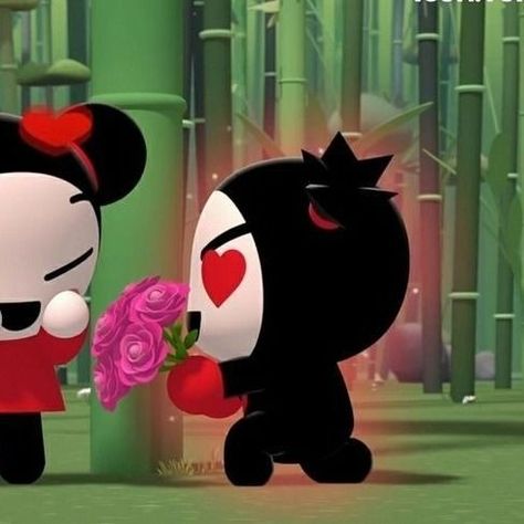 #pucca #garu #duo #pfp Bf And Gf Cartoon Pics, Pucca X Garu Cartoon, Christmas Profile Pictures, Duos Icons, Holiday Icon, Hello Kitty Iphone Wallpaper, Christmas Icons, Hello Kitty Items, Cartoon Profile Pics