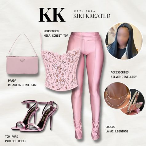 in a pink state of mind 🌸 - follow @kikikreated - save for inspo #fashion #outfitinspo #virtualstylist #ootd #explorepage #swarovski… | Instagram Outfit Ideas New Year, Pink Summer Fits, Pink Birthday Outfits Black Women, Pink Dinner Outfit, Baddie Pink Outfits, 22 Birthday Outfit Ideas, Pink Going Out Outfits, Club Fits Black Women, Clueless Theme