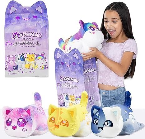 Amazon.com: Aphmau MeeMeows 11” Classic Mystery Plush, YouTube Gaming Channel, Plush Mystery Box, Blind Box, 1 of 8 Possible MeeMeows, Official Merch : Toys & Games Aphmau Merch, Female Gamer, Aphmau Meemeows, Cat Galaxy, Fitness Toys, Galaxy Cat, Mega Star, Cat Plush Toy, Rainbow Cat