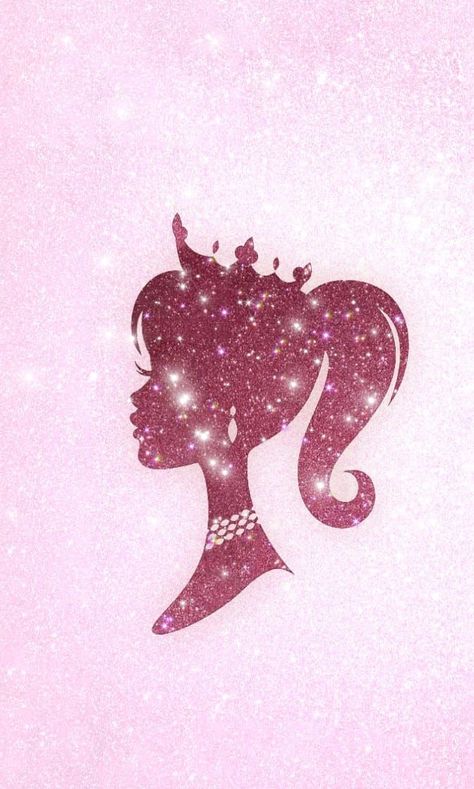 Barbie Wallpaper, Wallpaper Glitter, A Woman, Glitter, Hair, Pink