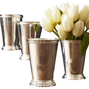 5 New Uses For Julep Cups PHOTOS - After a painfully cold winter and bumpy start to spring, it's finally time to break out the oversized hats, place your bets and pour some mint juleps for none other than the Mint Julep Cocktail, Mint Julep Cups, Run For The Roses, Contemporary Vases, Kentucky Derby Party, Silver Vase, Pencil Cup, Brass Vase, Derby Party