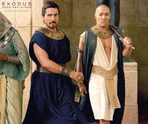 Ancient Two-Fer: Exodus (2014) / Troy (2004) – Exodus Gods And Kings, Ancient Egyptian Clothing, Egyptian Makeup, Egyptian Clothing, Tv Clothes, Egyptian Fashion, Joel Edgerton, Prince Of Egypt, Christian Bale