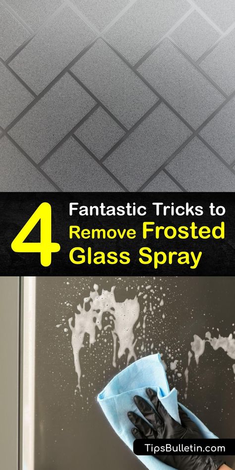 If you decided to frost glass with a frosted glass spray paint and hate your frosted window, don’t panic. Use easy techniques to remove frosted window glass. Grab a paper towel and some glass cleaner, white vinegar, lacquer thinner, or a razor blade, and get started. #remove #frosted #glass #spray Remove Frosted Glass Paint, Frosted Window Diy, Frosted Glass Spray Paint, Remove Paint From Glass, Frosted Glass Paint, Glass Spray Paint, Glass Etching Cream, Frosted Glass Spray, Window Diy