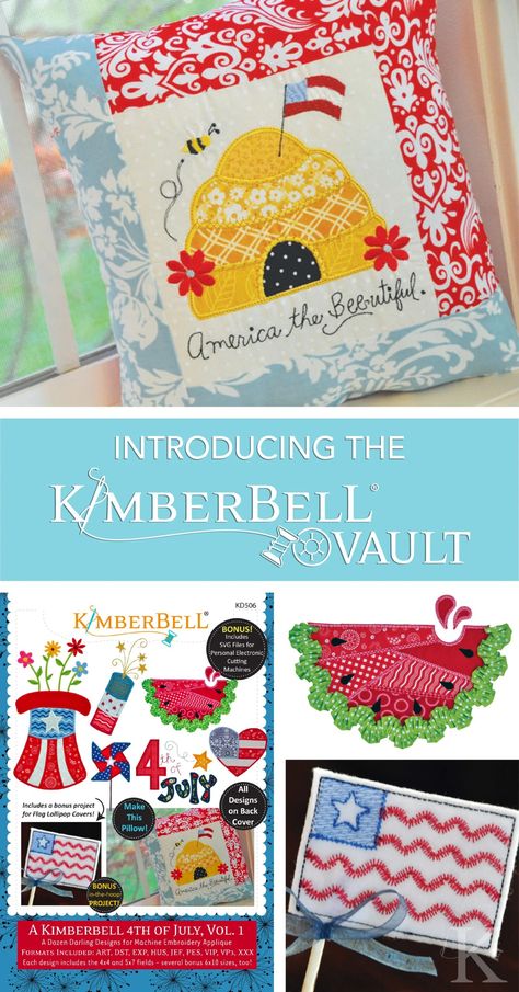 Introducing the Kimberbell Vault! Download and Stitch Classic Machine Embroidery, Sewing, and Applique Projects Today. Applique Projects, Kimberbell Designs, Machine Embroidery Projects, Machine Embroidery Applique, Free Embroidery Designs, Mug Rugs, Free Embroidery, Picture Design, Embroidery Projects