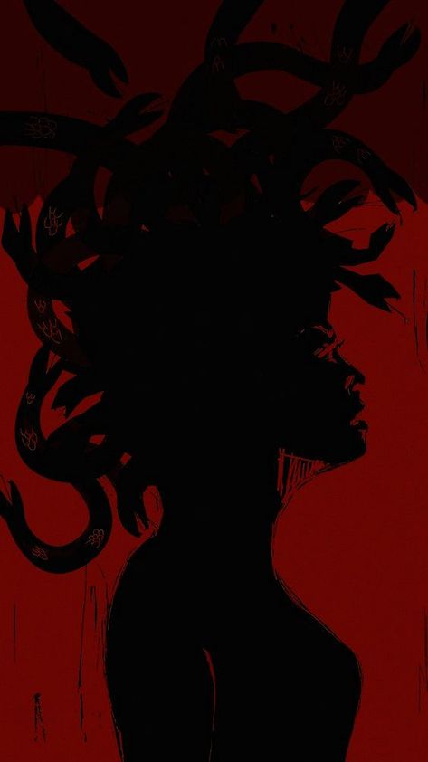 Medusa Artwork, Wallpapers For Phone, Medusa Art, Half Elf, Dark Red Wallpaper, Scary Wallpaper, Stone Art Painting, Iphone Wallpaper Tumblr Aesthetic, Dark Art Illustrations