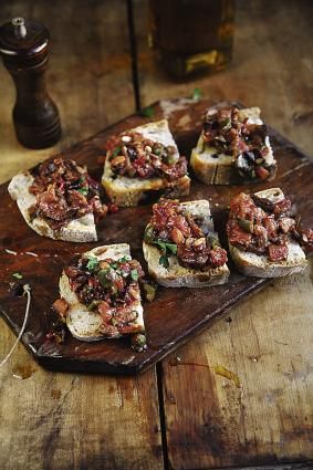 10 Savory Chocolate Recipes - Photo Gallery | SAVEUR Eggplant Caponata Recipe, Eggplant Relish, Caponata Recipe, Gastro Pub, Eggplant Caponata, Steak Tartare, Eggplant Dishes, Sicilian Recipes, Summer Appetizer