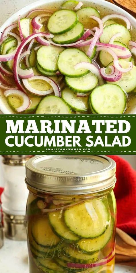 An easy spring recipe using just 8 ingredients! This fresh summer salad is a simple Memorial Day side dish everyone will love. Complete with red onions, thus Marinated Cucumber Salad is lip-smacking good! Grilled Pork Steaks, Easy Spring Recipes, Marinated Cucumbers, Marinated Tomatoes, Fresh Summer Salad, Spring Recipe, Cucumbers And Onions, Champagne Vinegar, Grilled Burgers