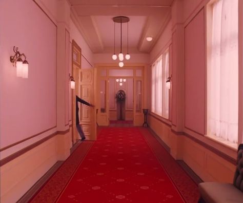 The Grand Budapest Hotel PINK WALLS Film Blocking, Black Suite, Wes Anderson Aesthetic, Hotel Budapest, Wes Anderson Style, Film Shoot, The Grand Budapest Hotel, Wes Anderson Movies, Wes Anderson Films