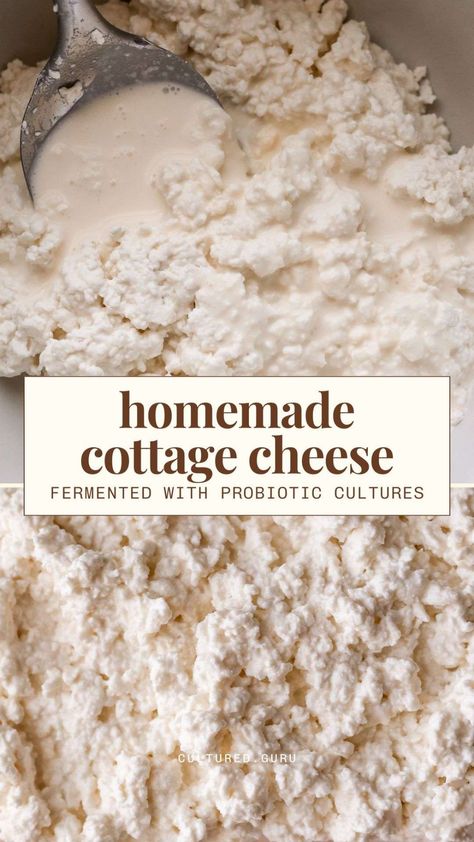 Kefir Cottage Cheese, Making Cottage Cheese At Home, How To Make Cottage Cheese Homemade, Homemade Cottage Cheese Recipes, Cottage Cheese Instant Pot, Home Made Cottage Cheese Recipes, Diy Cottage Cheese, How To Make Cottage Cheese, Instant Pot Cottage Cheese