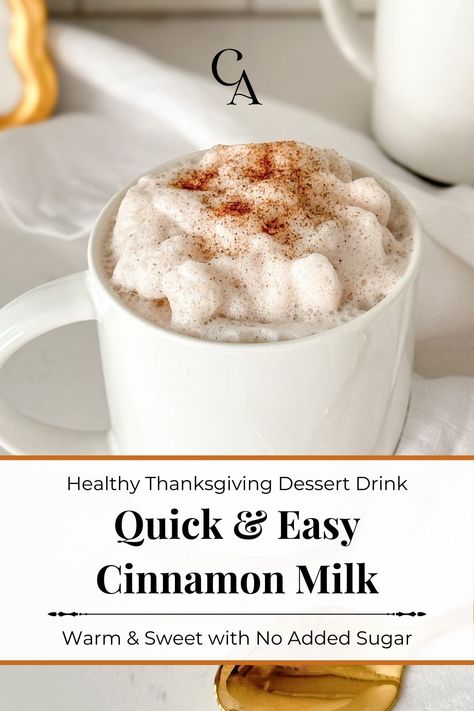 Need a healthy Thanksgiving dessert beverage? Indulge in a warm, frothy cup of Cinnamon Milk. Made with non-dairy milk, Ceylon cinnamon, and pure vanilla, it’s naturally sweetened with stevia or monk fruit for a low-inflammatory treat. Whether you sip it with a slice of apple pie or use it as a homemade coffee creamer, this drink helps promote blood sugar stability and a healthy gut. Cinnamon Milk Recipe, Healthy Thanksgiving Dessert, Veggies Most, Healthy Thanksgiving Desserts, Gluten Free Thanksgiving Recipes, Homemade Coffee Creamer, Cinnamon Benefits, Non Dairy Milk, Gluten Free Thanksgiving