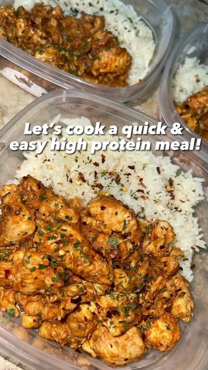 Garlic Butter Chicken And Rice, Butter Chicken And Rice, Easy High Protein Meal Prep, Protein Meal Prep, Easy High Protein Meals, Freezable Meals, Healthy Dinner Ideas, Raw Chicken Breast, High Protein Meal Prep