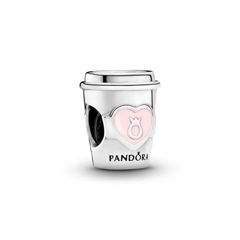 Pandora Take A Break Coffee Cup Charm - Enamel / Sterling Silver / Pink Pandora Charms Pink, To Go Coffee Cups, Pandora Logo, Pink Charm, Charms Pandora, Bracelet Pandora, Pandora Bracelet Charms, Pandora Charm, Pink Enamel