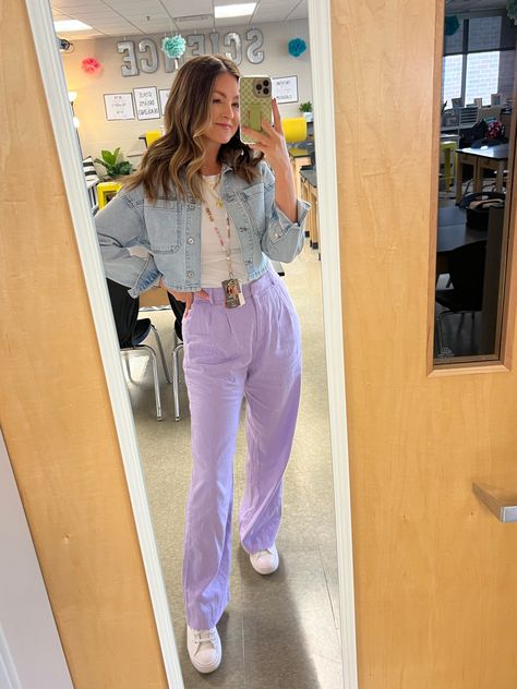 Linen Pants Outfit Teacher, Short Teacher Outfits, Stitchfix Spring 2024, Linen Pants Teacher Outfit, Pink Pants Teacher Outfit, Sped Teacher Outfits Special Education, Outfit Inspo Teacher, Teacher Outfits Pants, Student Teaching Outfits Elementary