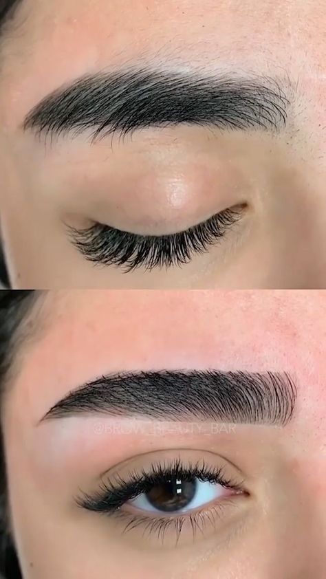 Eyebrow Makeup Techniques, Eyebrows Goals, Straight Eyebrows, Straight Brows, Eyebrow Lift, Eyebrow Shapes, Dark Eyebrows, Eyebrow Serum, Henna Brows